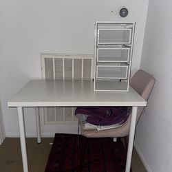 Desk/drawer unit/tabke (IKEA) Free chair
