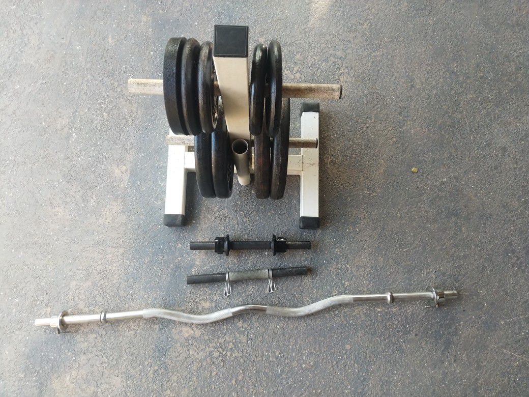 Weights and curlbar