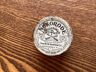 Nokorode Soldering Paste Vintage Tin - 1926 Patent