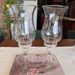 Princess House Heritage Hurricane Candle Holders