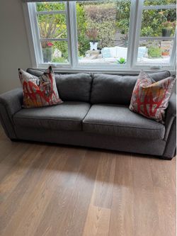 Modern Gray Upholstered Sofa – Excellent Condition