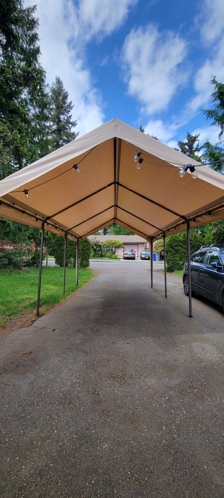 Steel Frame Canopy Car From Costco 10x20ft