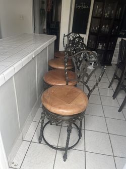 4 Sturdy Metal Stools