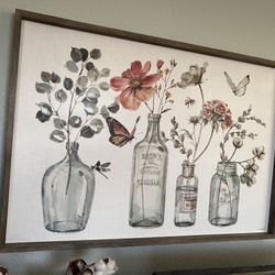 BEAUTIFUL LARGE WALL DECOR FLOWERS VASES