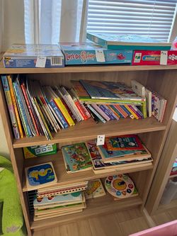 Toy storage shelves/bookcases