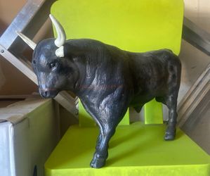 Spanish black bull “ Toro de Lidia “