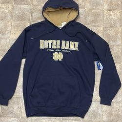 E5 Men's Notre Dame Fighting Irish Pullover Hoodie Sweatshirt Blue XL