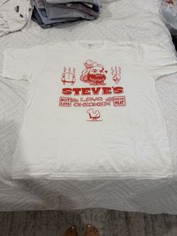 Minecraft Movie Steve's Lava Chicken T-Shirt Men's 2XL White