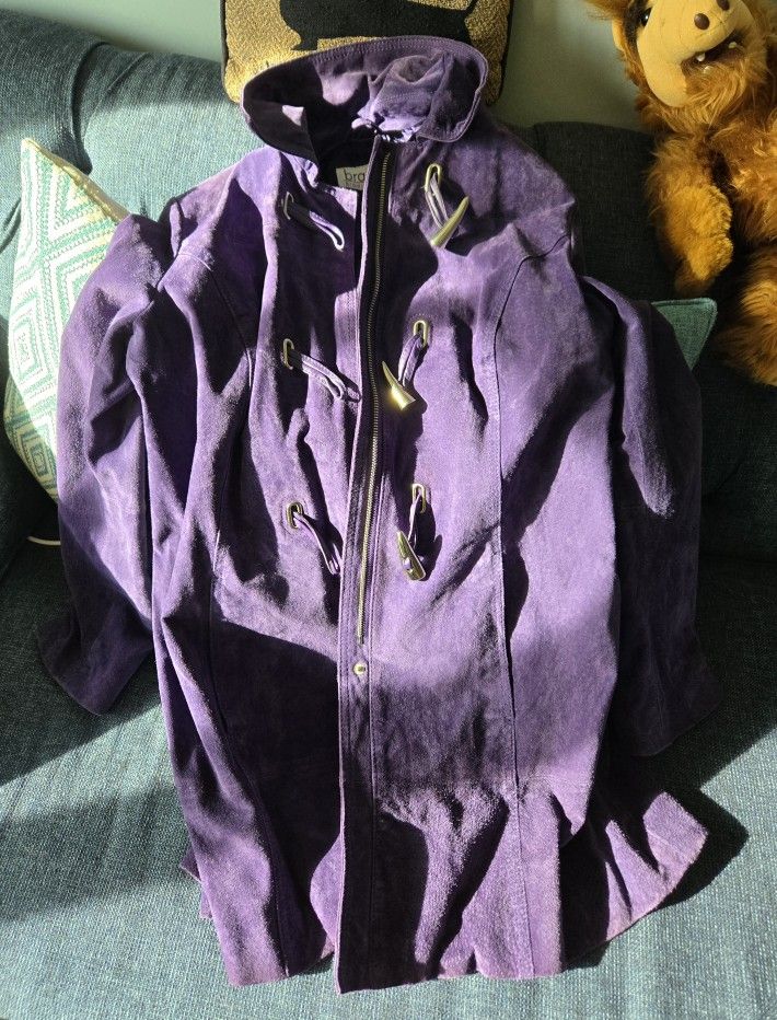 Bradley Bayou Suede women's jacket purple vintage
