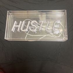 Light Up Led Hustle Sign