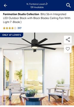 Outdoor/indoor Ceiling Fan