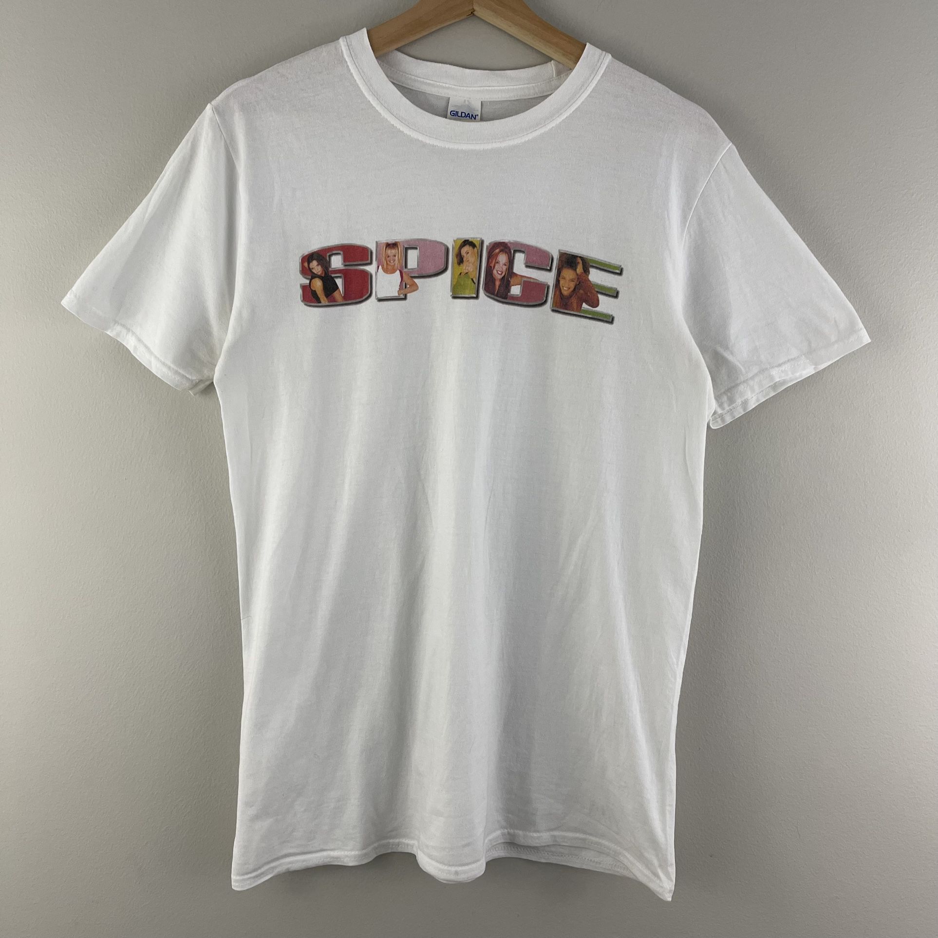 SPICE GIRLS Y2K Vibes White Multicolor Graphic Logo Short Sleeve Tee