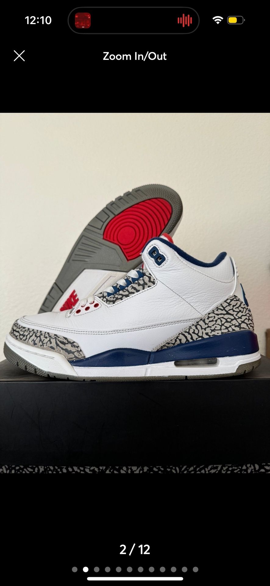 Jordan 3 Retro True Blue OG (2016) Size 8.5 Mens Style: 854262-106 (Worn 2-3x)
