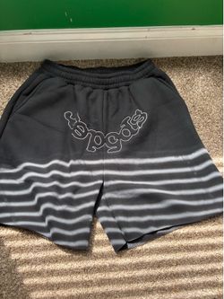 Sp5der black and chrome shorts