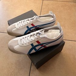 White and blue Onitsuka Tiger Mexico 66 trainers size 12.5