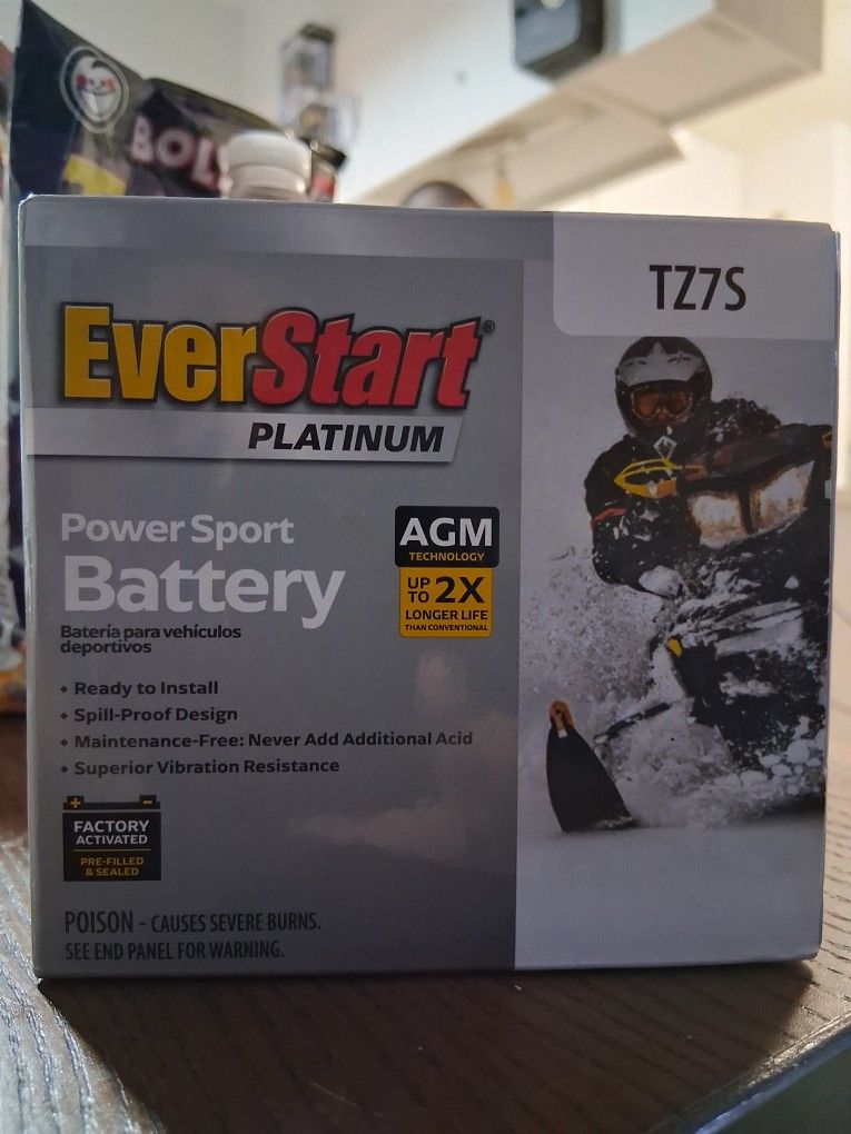 Ever Start Platinum AGN Power Sport Battery Size TZ7S