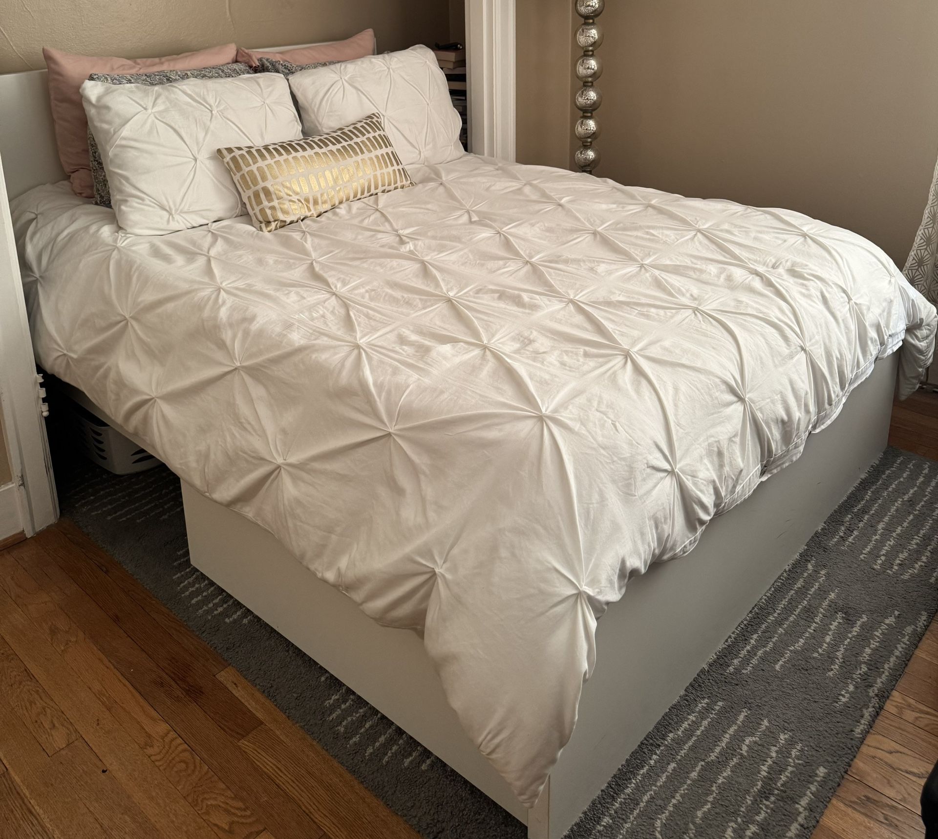 Full Size Bed Frame with Drawers