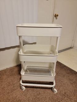 IKEA RÅSKOG 3-Tier Rolling Cart White