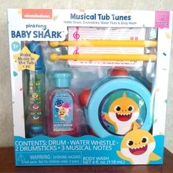 Baby Shark Musical Tub Tunes Bath Toys And Body Wash Set