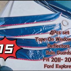 4Pcs  Window Visor Deflectors Rain Guards for 2011 2012 2013 2014 2015 2016 2017 2018 2019 Ford Explorer   Cash Only! Pick-up in East LA. > Los Angele