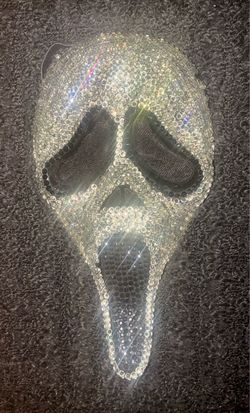 Bling rhinestone ghostface mask $20