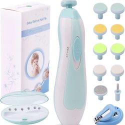 Baby Nail Trimmer Electric Nail File Baby Nail Clippers, Safe Nail Filer Grinder Kit for Newborn Infant Toddler Kids or Adults Toes Fingernails Care T