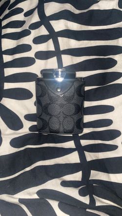 Authentic Coach Men's Pocket container in Charcoal Signature Canvas