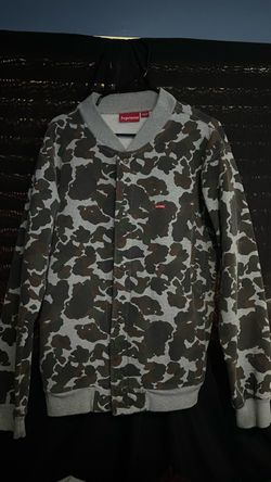 Supreme duck camp front snap jacket