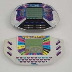 Lot Of 2 Vintage Tiger Electronics Handheld Games Millionaire & Wheel Of Fortune