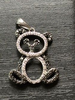 Panda diamond pendant
