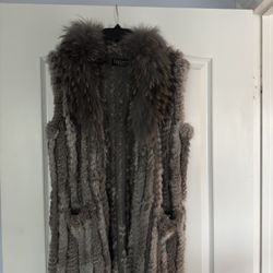 Brand New Fox & Rabbit Fur Long Vest 
