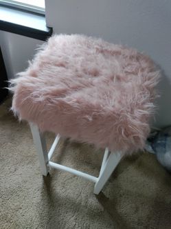 Pink &White Stool