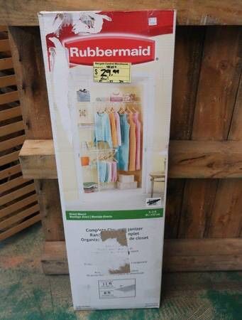 Rubbermaid Complete Closet Organizer Shelving Unit