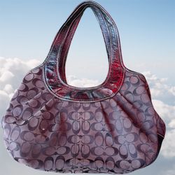 Coach Y2K Black Jacquard Ergo Kisslock Hobo Purse