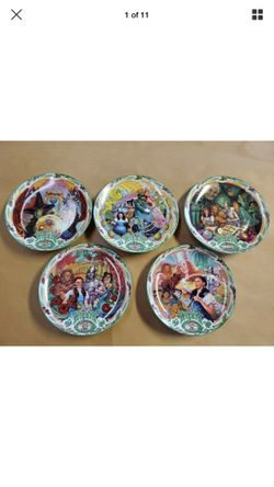 Vintage Lot Of 5 Wizard Of Oz Musical Collector Plates By Bradex - COA