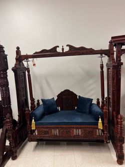Handcrafted solid wood swing(jhula)