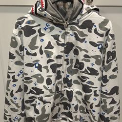 BAPE Space Camo Shark Full Zip Double Hoodie