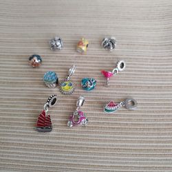 SILVER SUMMER CHARMS.  $5 EACH.  NEW.  PICKUP ONLY