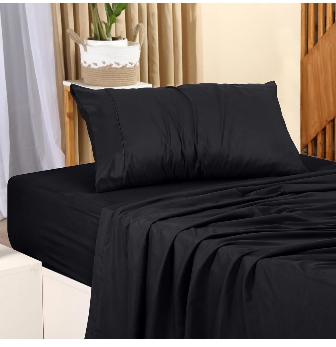 Bedding Twin Sheet Set – 9 Piece Bed Sheets for Twin Size Bed, Soft and Breathable Microfiber, Includes 1 Fitted Sheet, 1 Flat Sheet and 1 Pillowcase