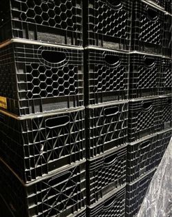Steel rimmed milk crates new