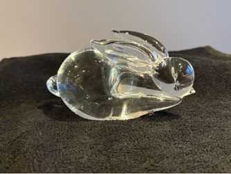 Glass Bunny Paperweight