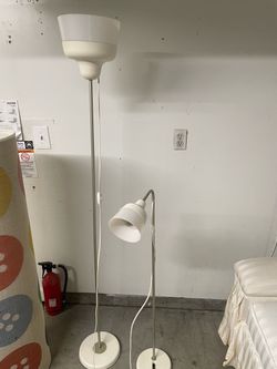 White Floor Lamps Set of Two