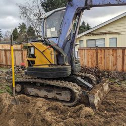 1994 Komatsu P28UU Excavator With extend-a-boom And Offset Knuckle