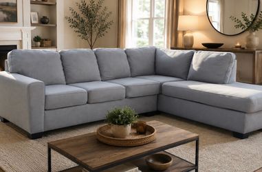 Modern Gray L-Shaped Sectional Sofa