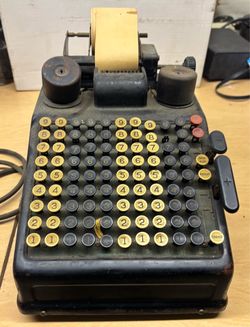 Vintage 1920s   Burroughs Portable Adding Machine Calculator Register