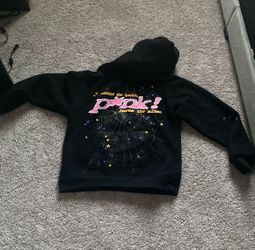 Sp5der “Punk!” Graphic Hoodie – Black Spider Web Streetwear Pullover