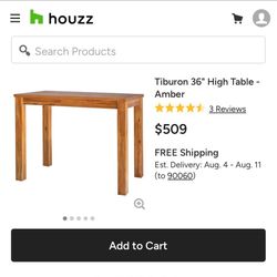 Dining Table - Amber Wood “36