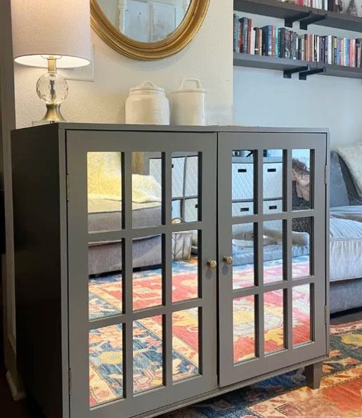 Grey Storage Buffet Server Entryway Cabinet - Brand New!