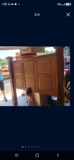Queen size wood bed frame - Moving Sale!