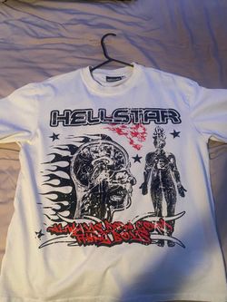 Hellstar white graphic tee Size M